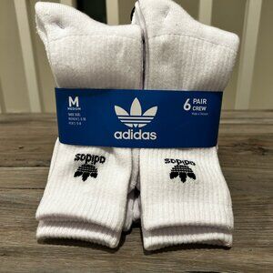 Adidas Originals 6-Pack Crew Socks | Medium (women's: 5-10 | men's: 5-8)